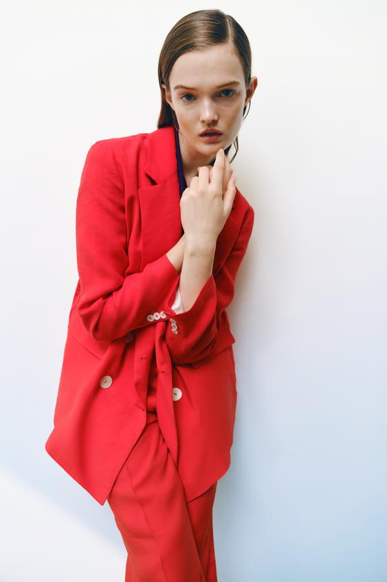 Oversize red blazer clearance