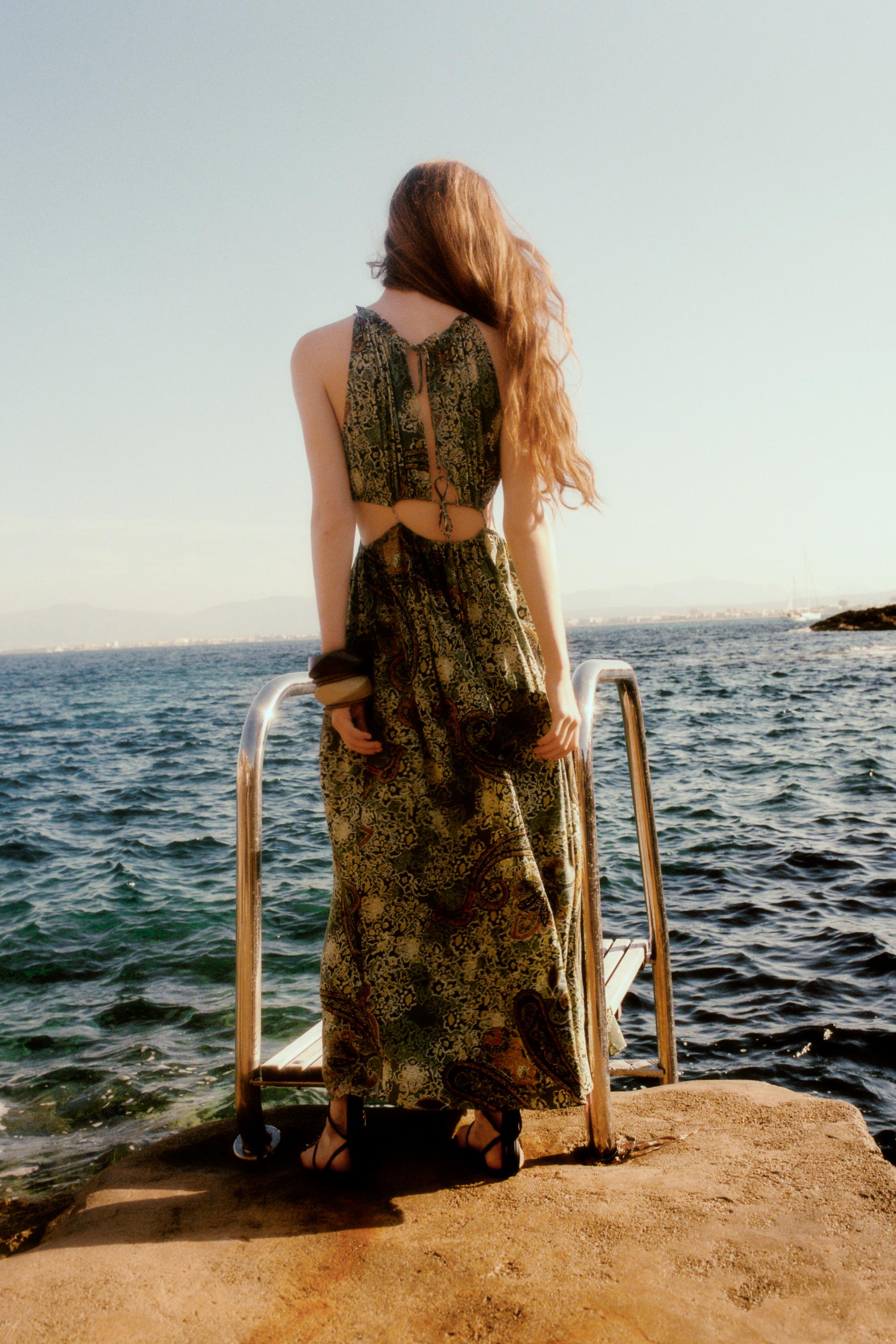 Zara PRINTED CUT-OUT DRESS, £49.99