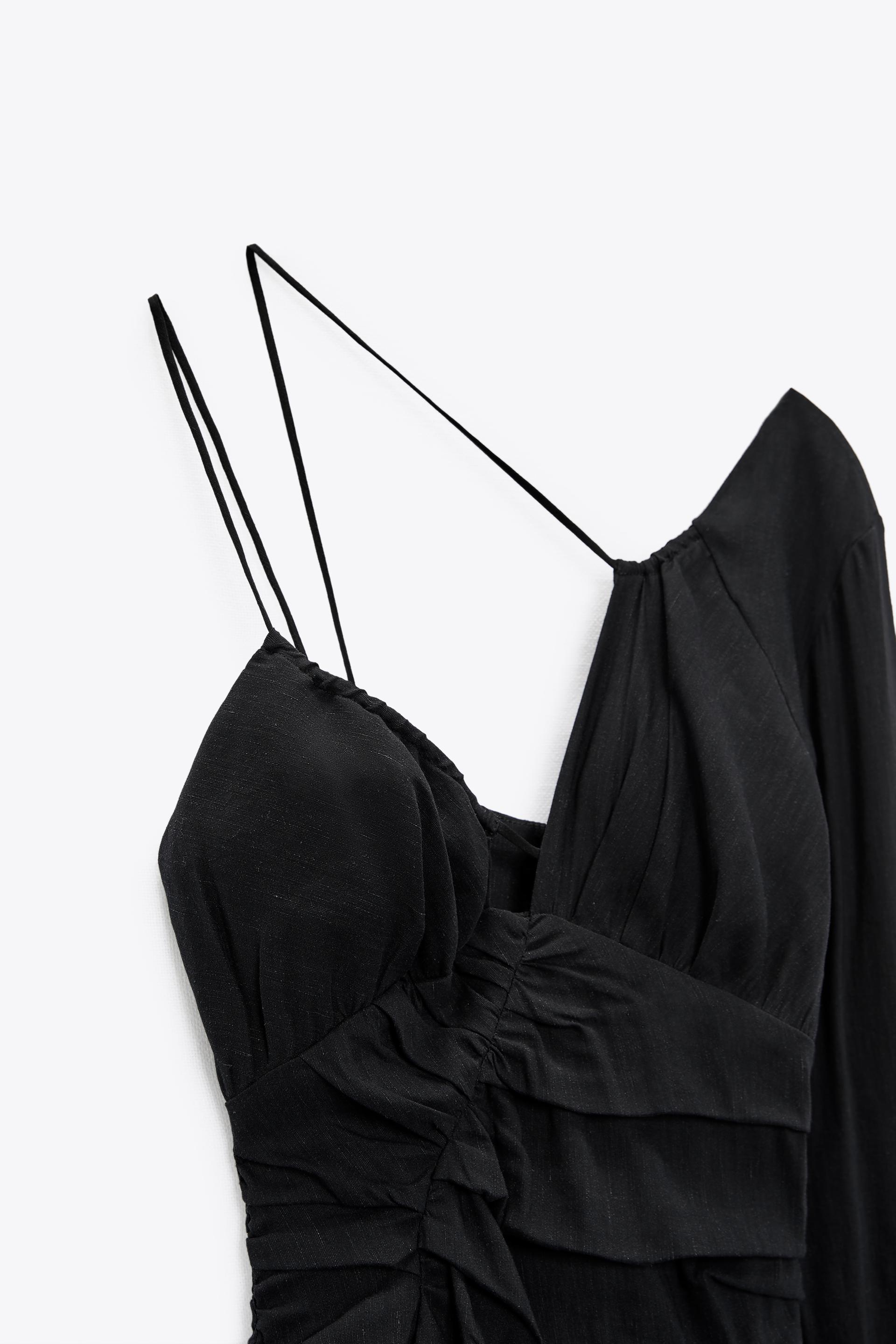 VESTIDO DRAPEADO - Negro | ZARA España