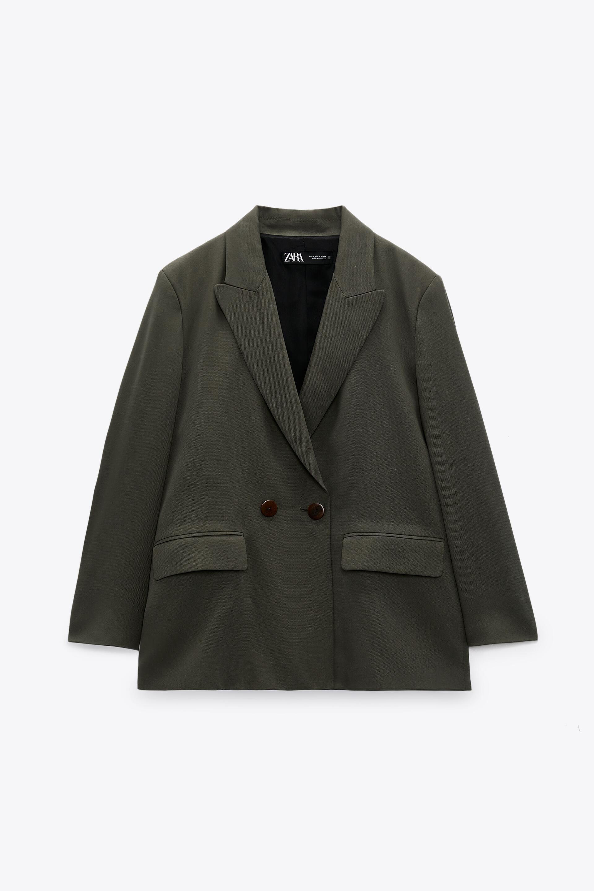 zara double breasted coat