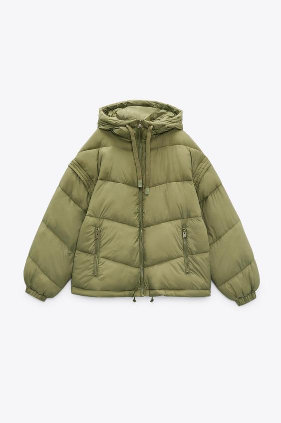 Εικόνα 2 του ΥΔΡΟΑΠΩΘΗΤΙΚΟ ΚΑΠΙΤΟΝΕ ΜΠΟΥΦΑΝ ΜΕ ΑΠΟΣΠΩΜΕΝΑ ΜΑΝΙΚΙΑ από Zara