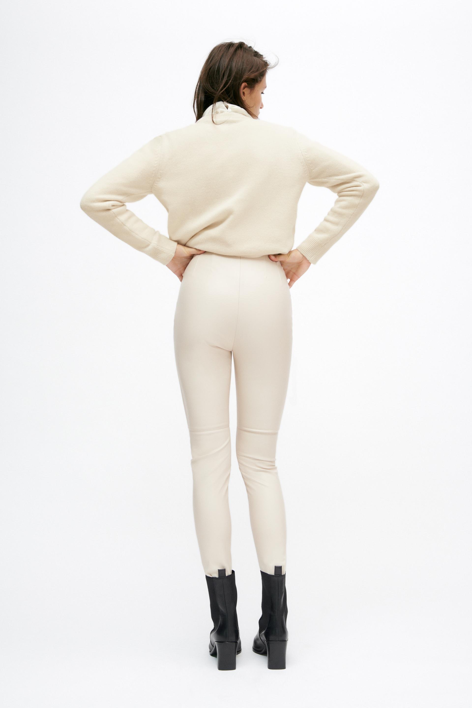 フェイクレザー ハイライズレギンス グレー Zara Japan 日本