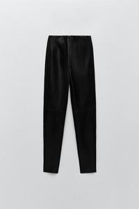 PANTALÓN JOGGER EFECTO PIEL - Negro | ZARA España