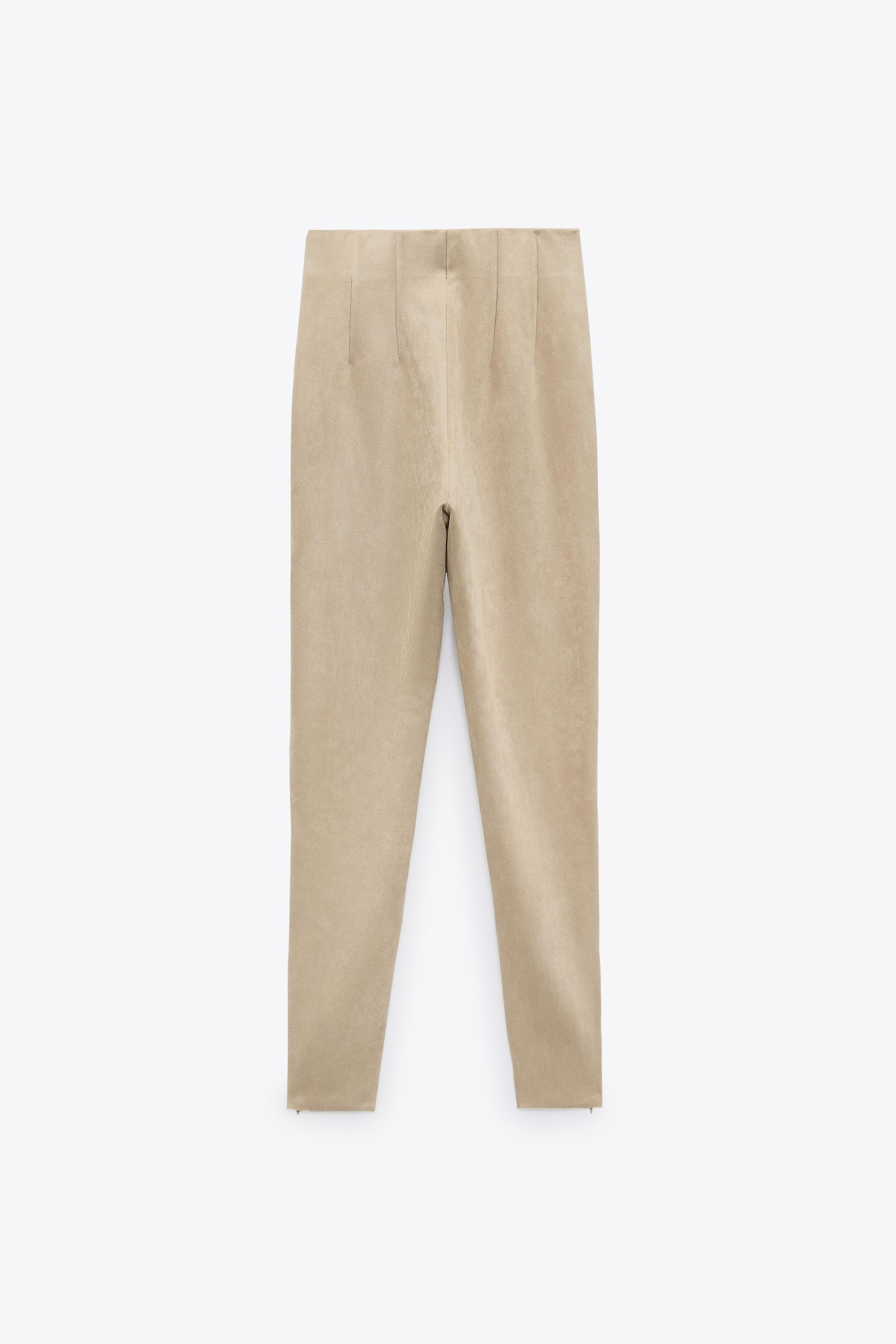 FAUX SUEDE LEGGINGS - Black | ZARA Spain