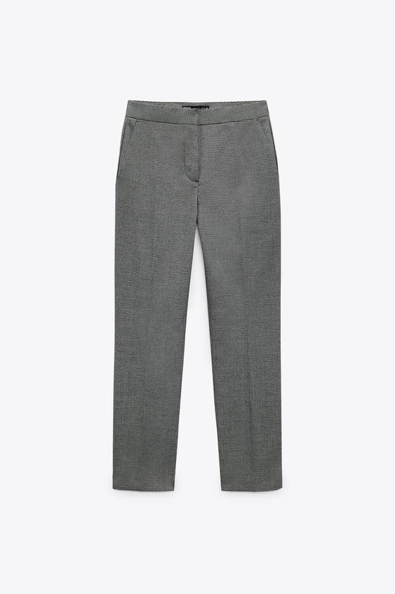 PANTALÓN PITILLO PATA DE GALLO - Gris | ZARA Chile