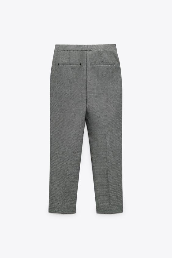 PANTALÓN PITILLO PATA DE GALLO - Gris | ZARA Chile