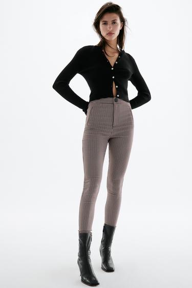 leggings negro mujer zara