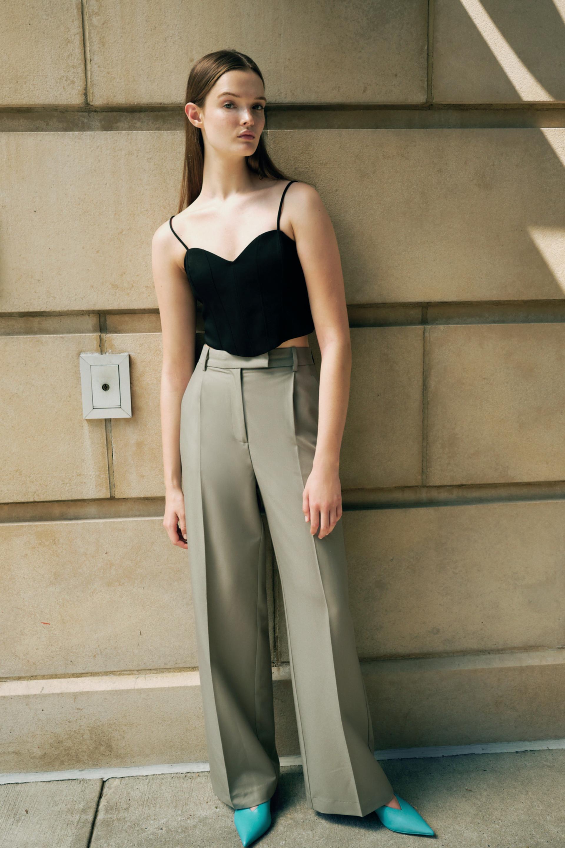 PANTALÓN ANCHO - Negro | ZARA Chile