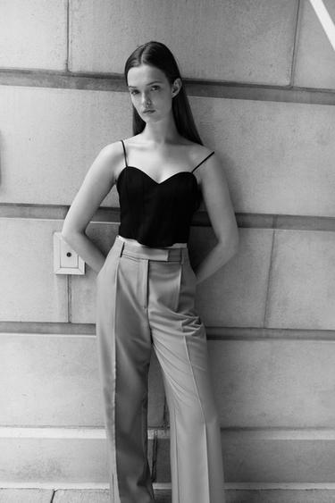 Pantalones Lino de Mujer | ZARA Chile