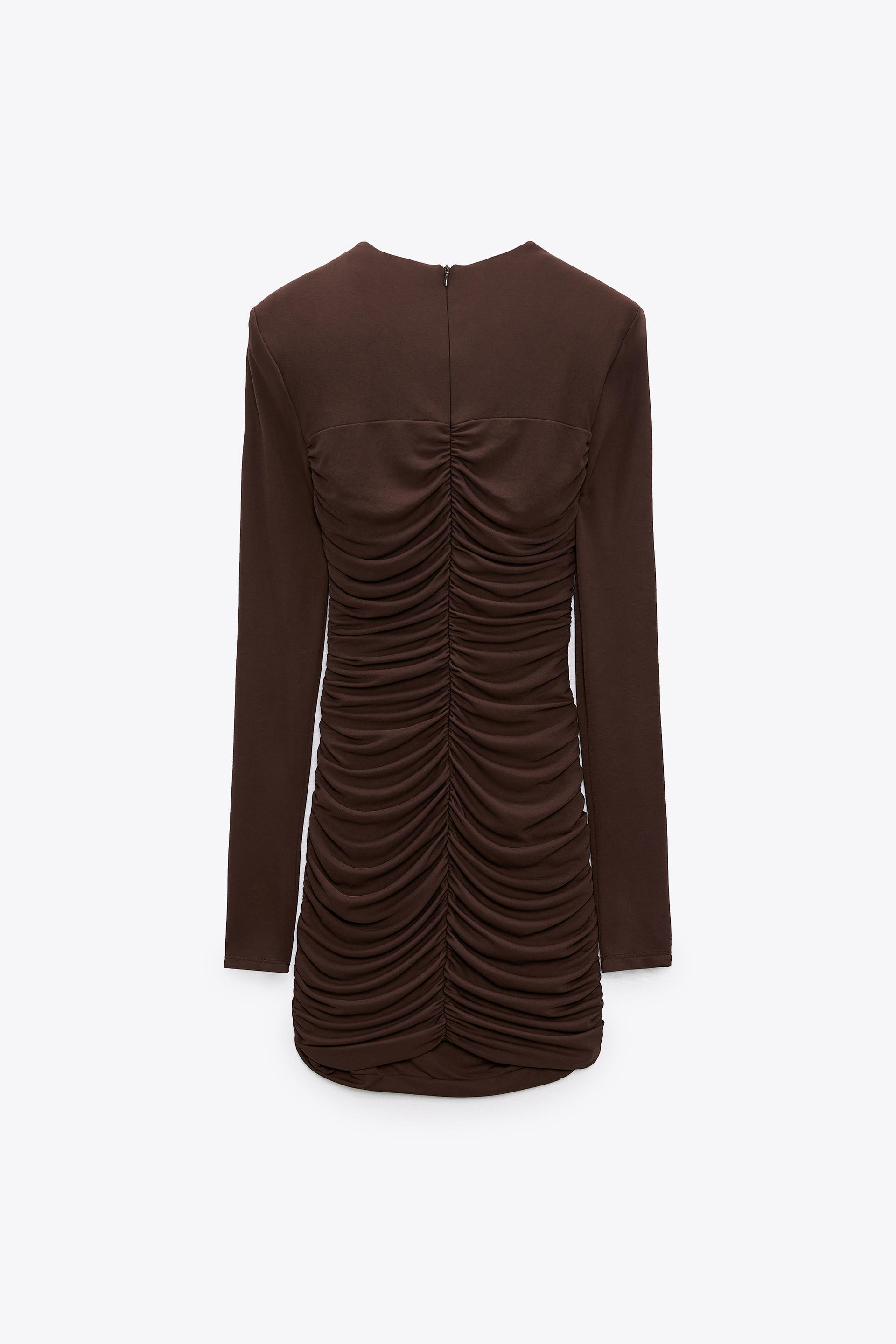 robe zara marron