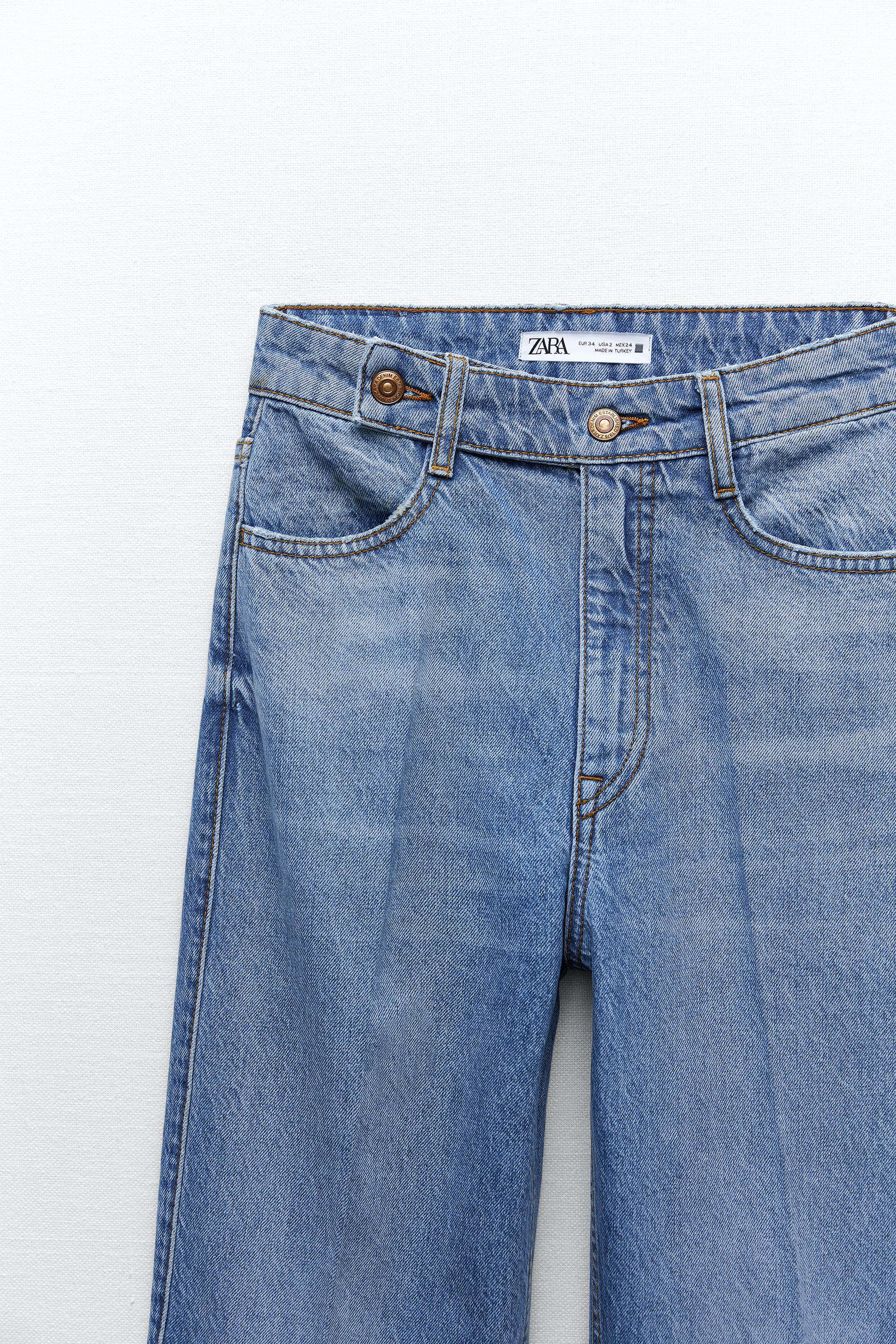 Z1975 HIGH-RISE FULL-LENGTH JEANS - Mid-blue | ZARA Australia