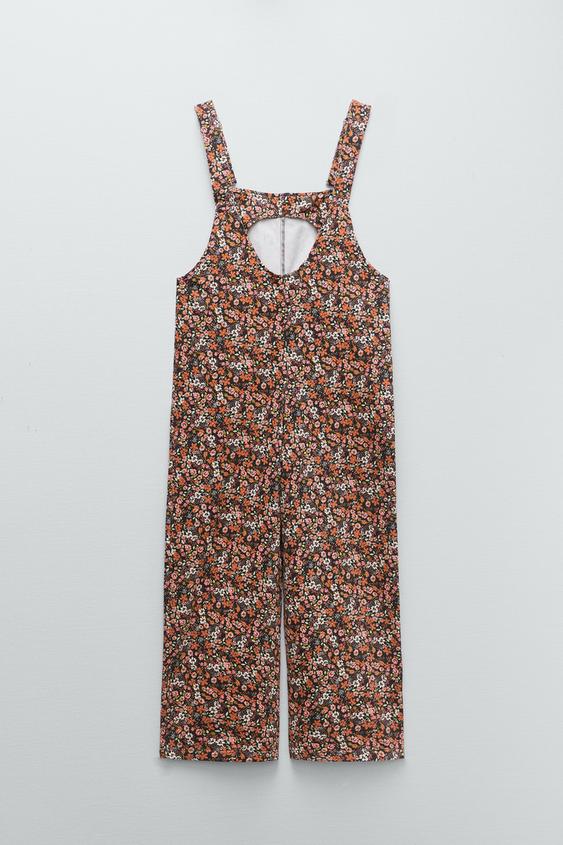 Zara floral overalls clearance