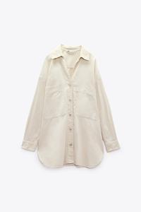 zara oversized poplin shirt pink