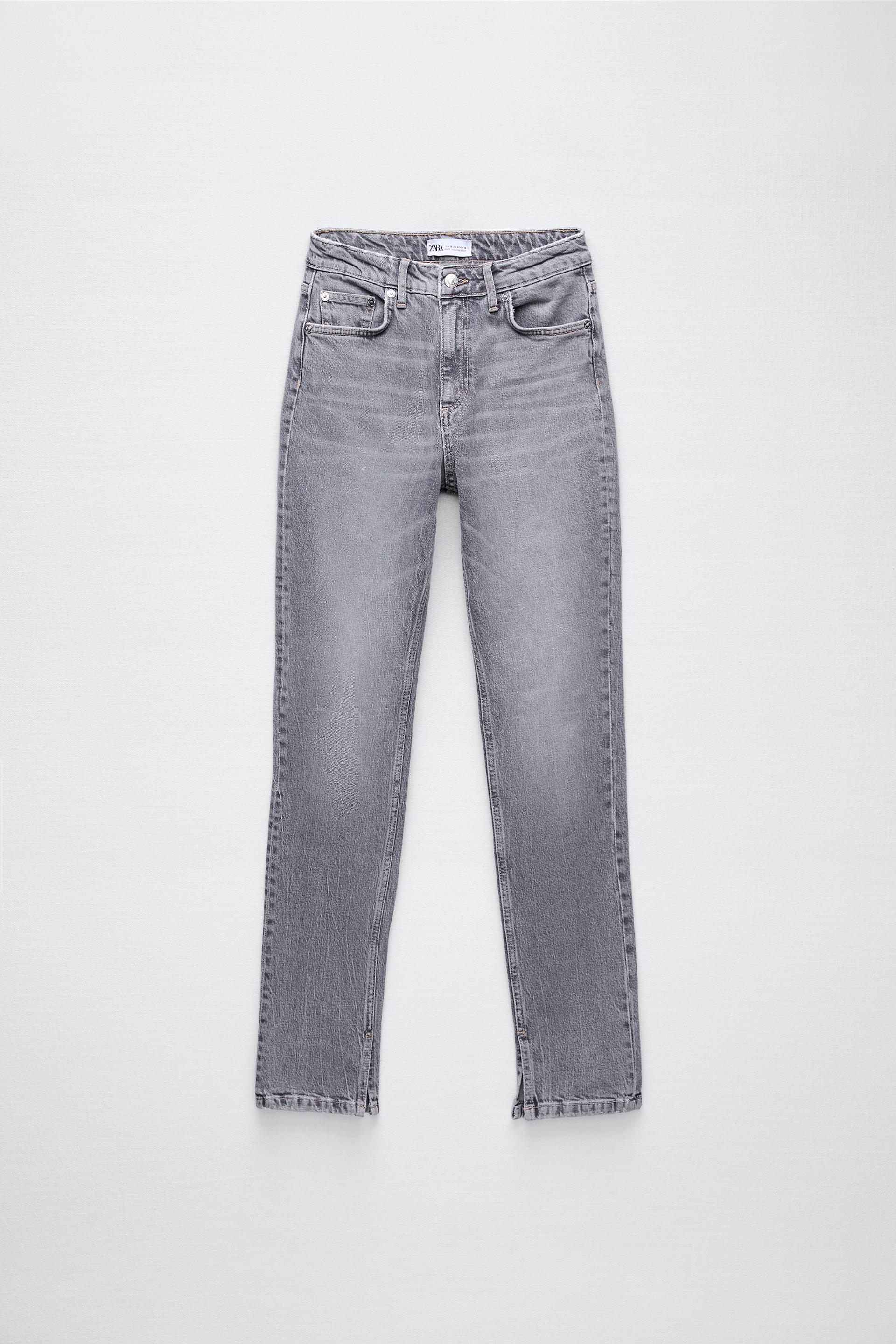 SPLIT-HEM SLIM JEANS - Chocolate | ZARA Australia