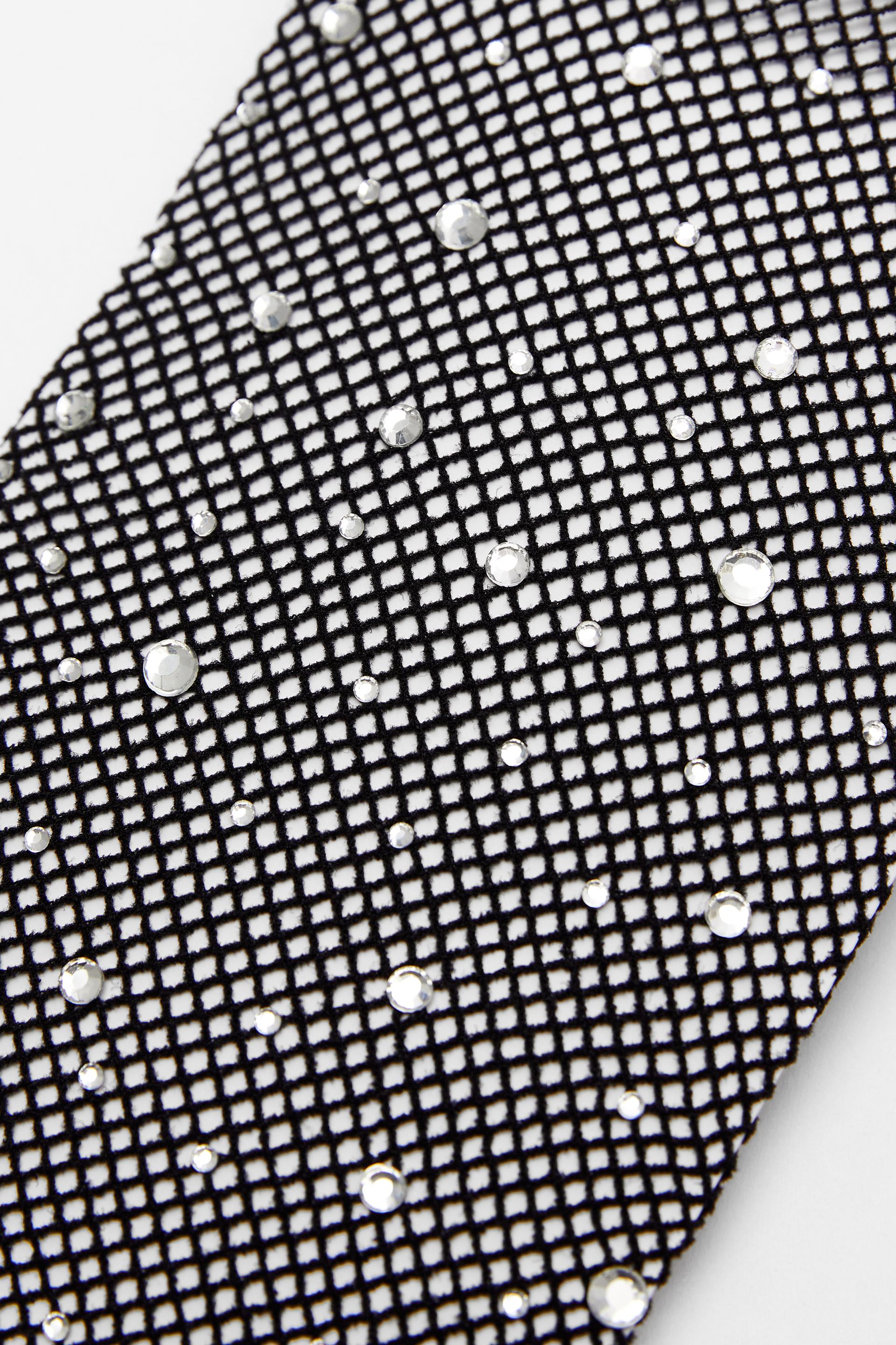 SHIMMERY FISHNET TIGHTS - Silver | ZARA 
