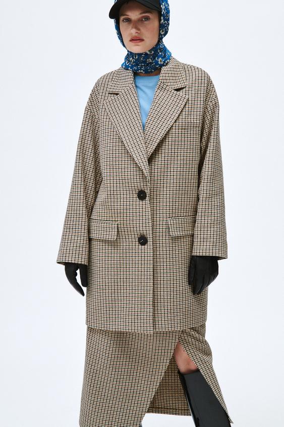 チェック柄コート マルチカラ Zara Japan 日本
