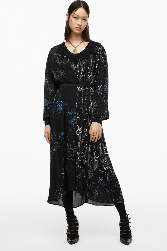 ローブワンピース Limited Edition プリント地 Zara Japan 日本 ローブワンピース Limited Edition プリント地 Zara Japan 日本