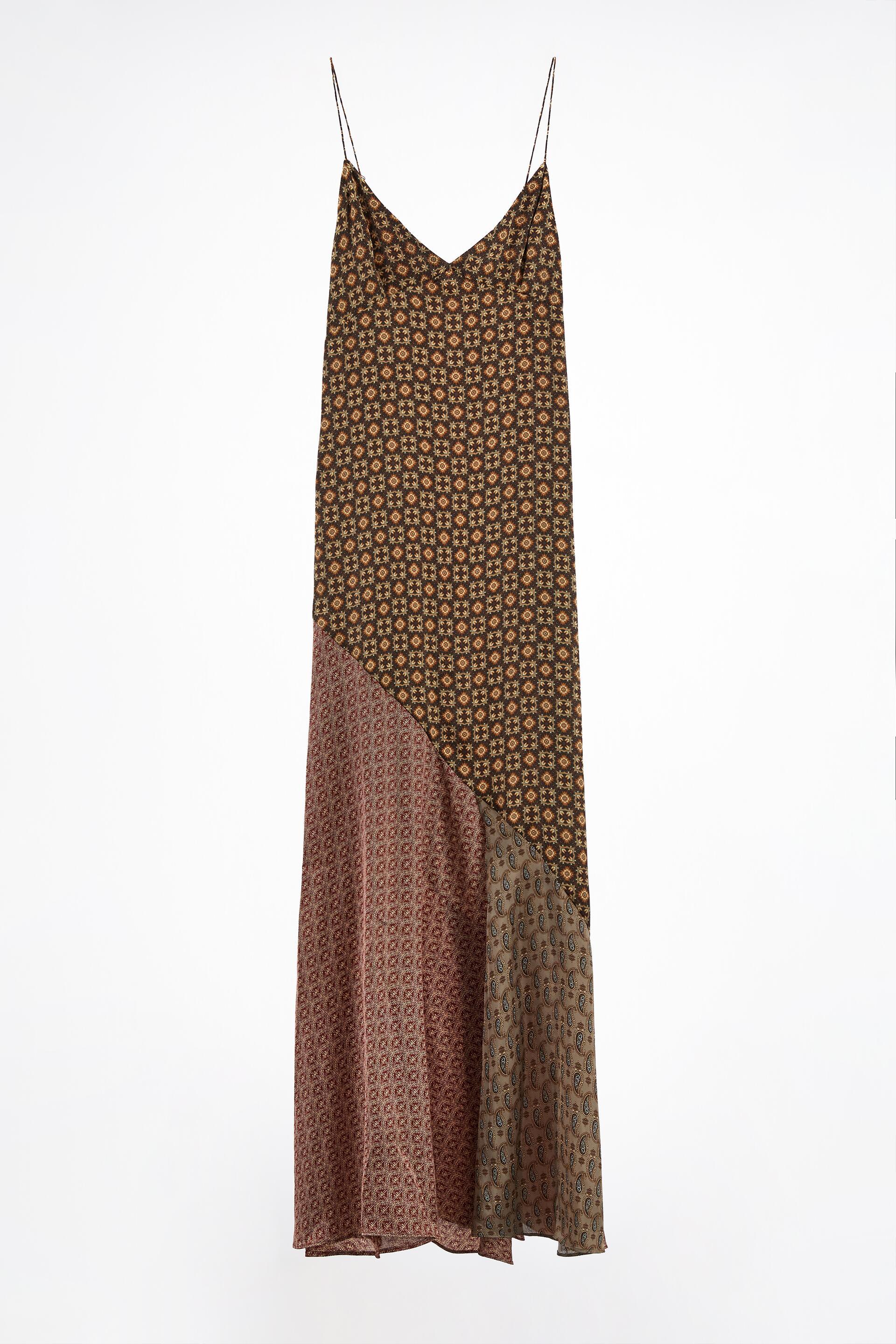 zara patchwork print dress