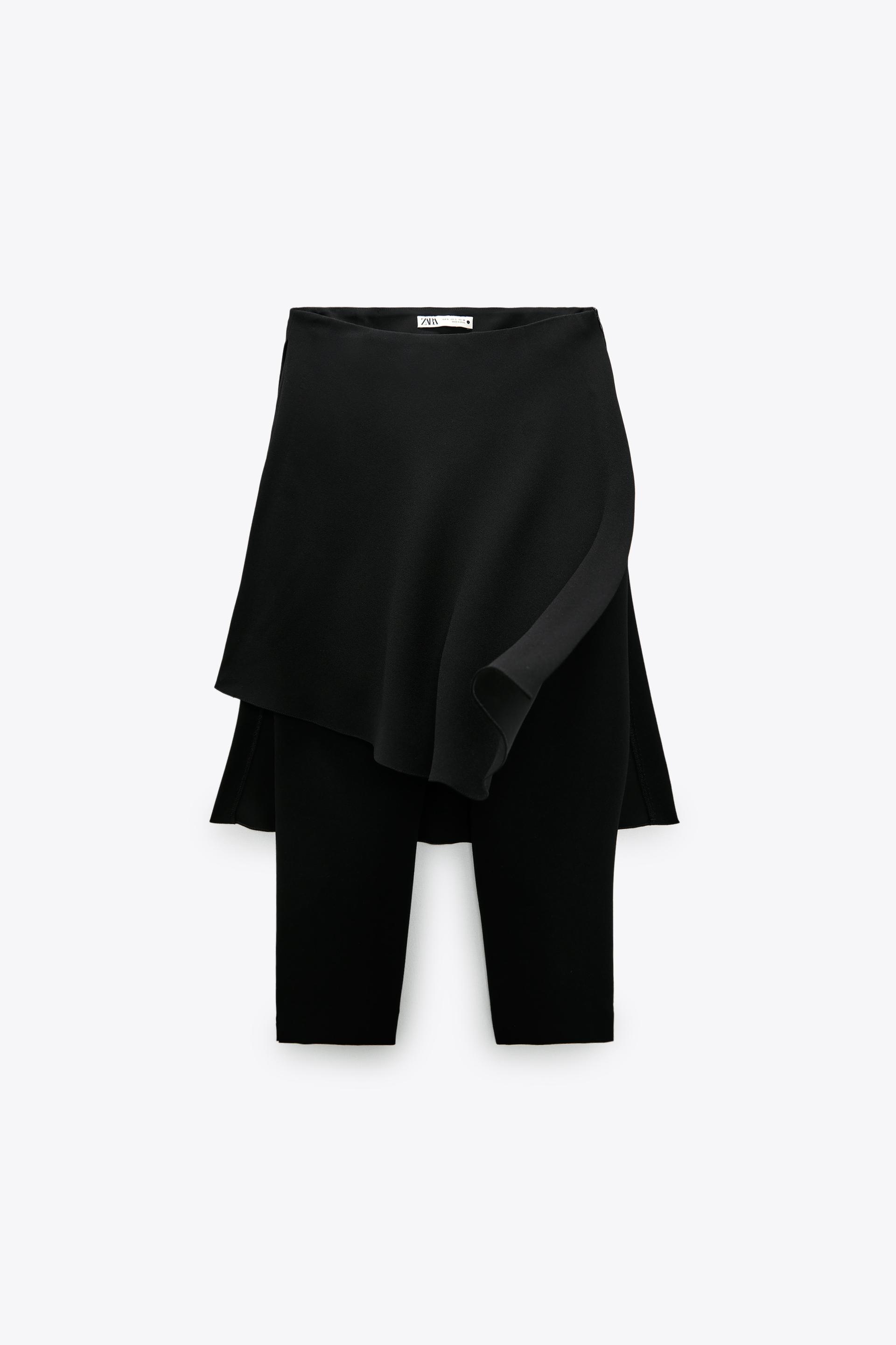 PANTALÓN PAREO FLUIDO - Negro | ZARA Chile