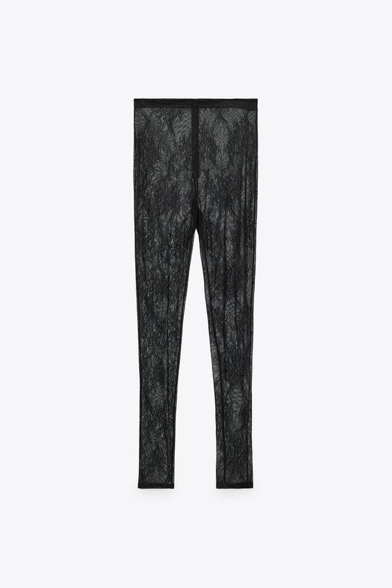black lace leggings