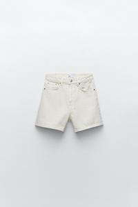 MOM FIT DENIM SHORTS - Yellow | ZARA Australia
