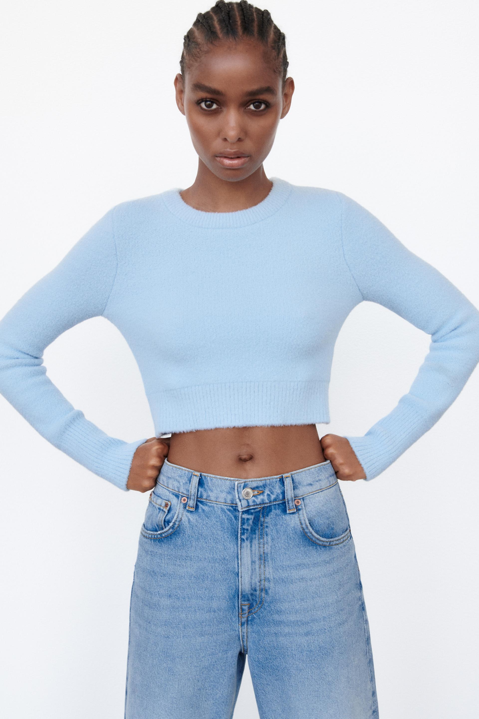 Zara soft feel cropped top Clearance