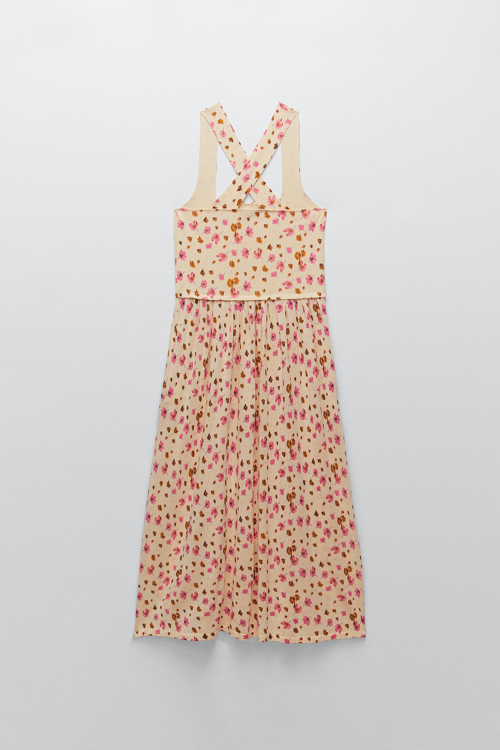 Zara floral jacquard knit dress clearance