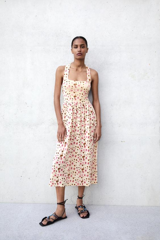 Zara polka dot knit dress clearance