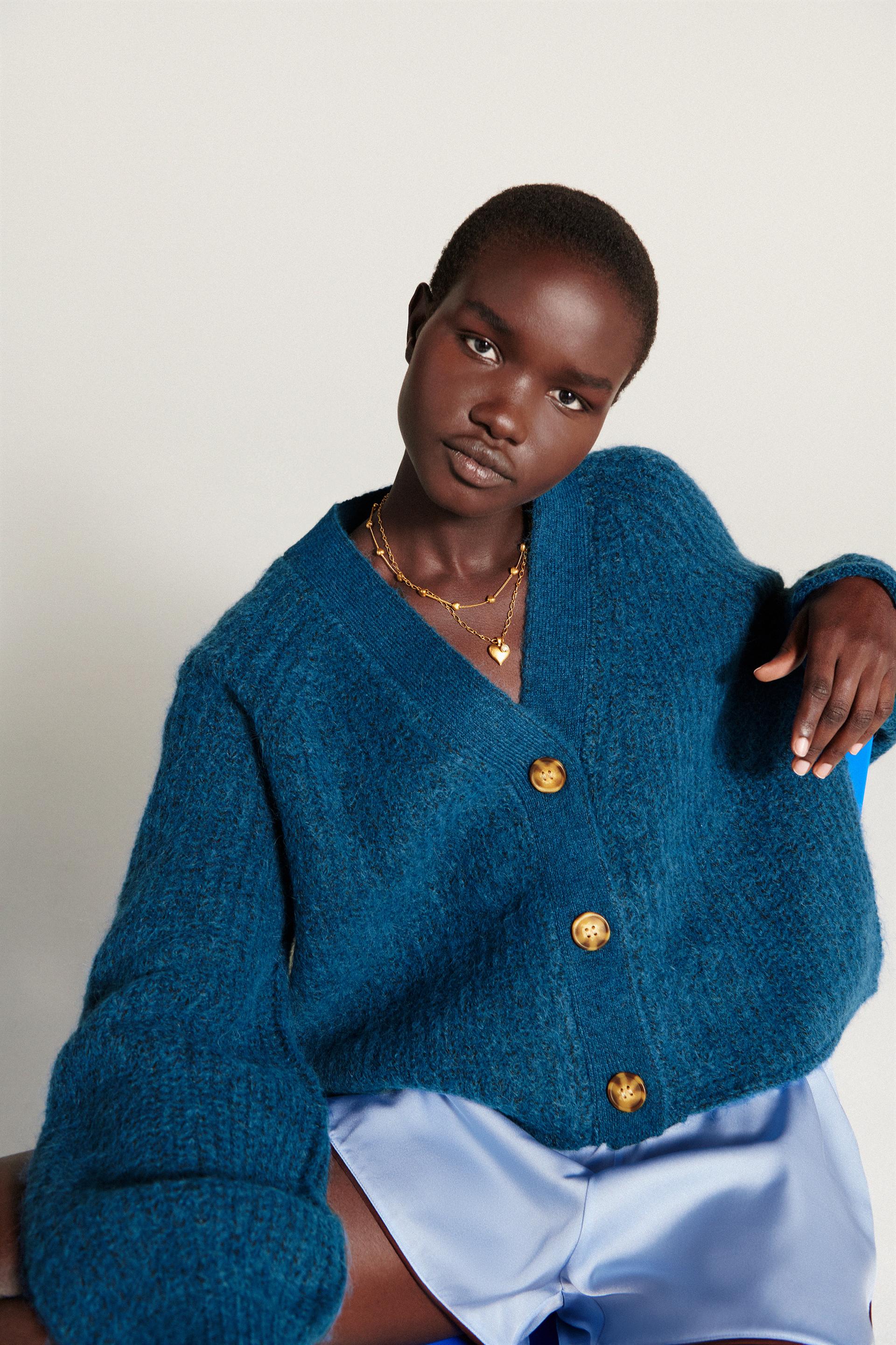 Zara purl knit cardigan Clearance