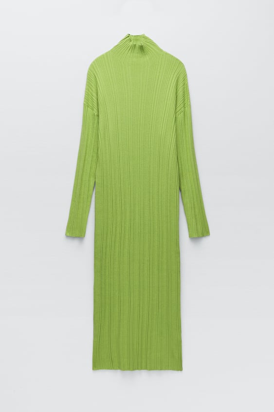 Image 2 of HIGH NECK KNIT DRESS from Zara