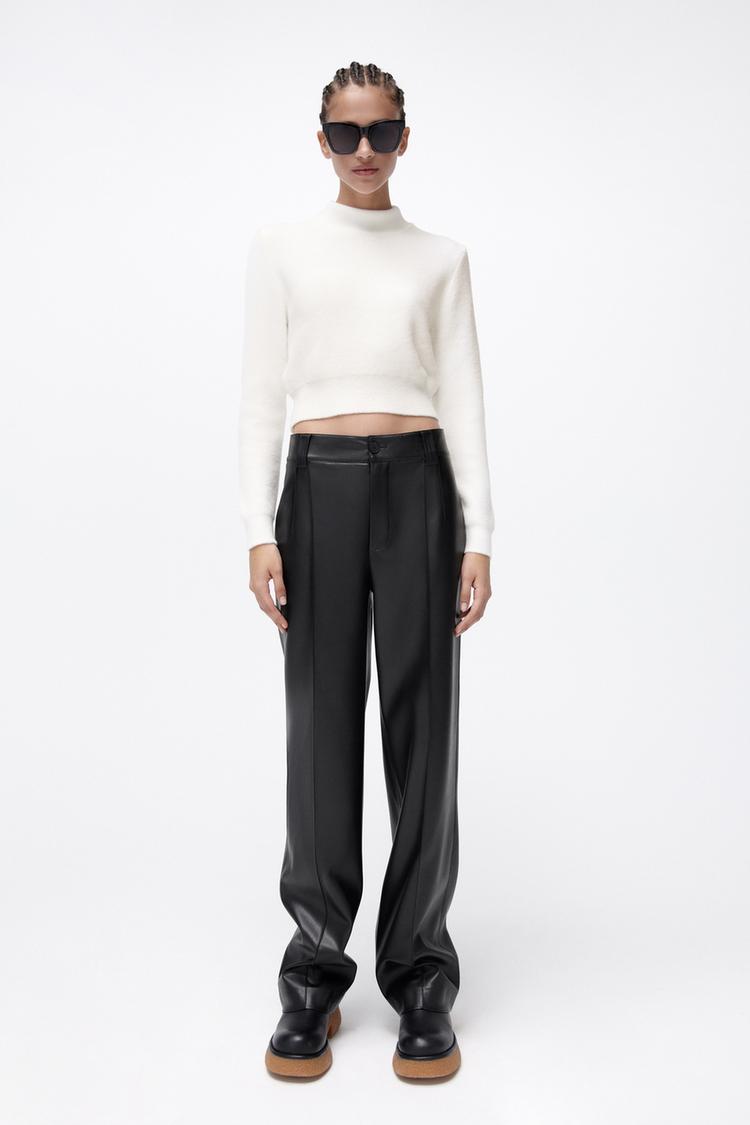 zara white sweater