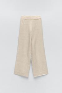 KNIT TROUSERS WITH BELT - Light khaki 
