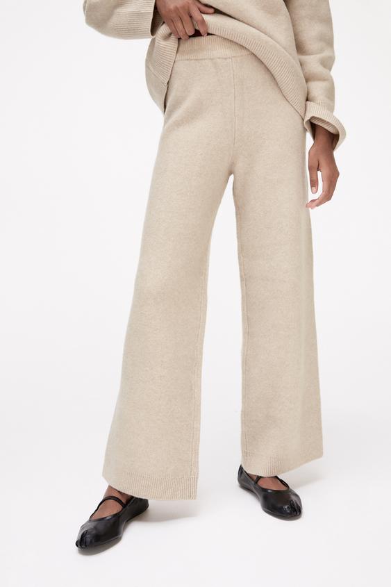 zara knit trousers