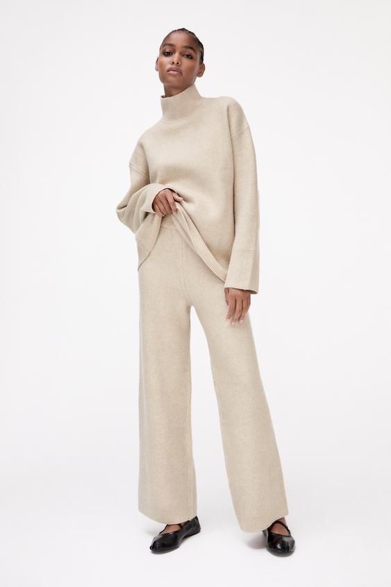 zara pantalon maille