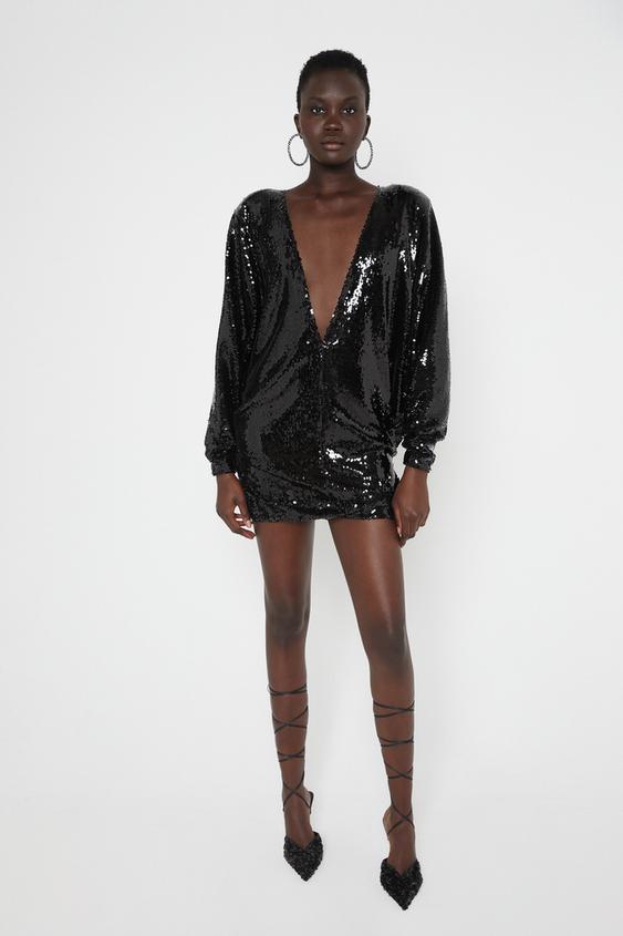 マルチウェイ スパンコールワンピース ブラック Zara Japan 日本 マルチウェイ スパンコールワンピース ブラック Zara Japan 日本