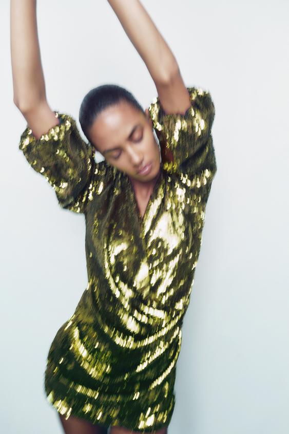 クロスオーバースパンコールワンピース グリーン Zara Japan 日本 クロスオーバースパンコールワンピース グリーン Zara Japan 日本