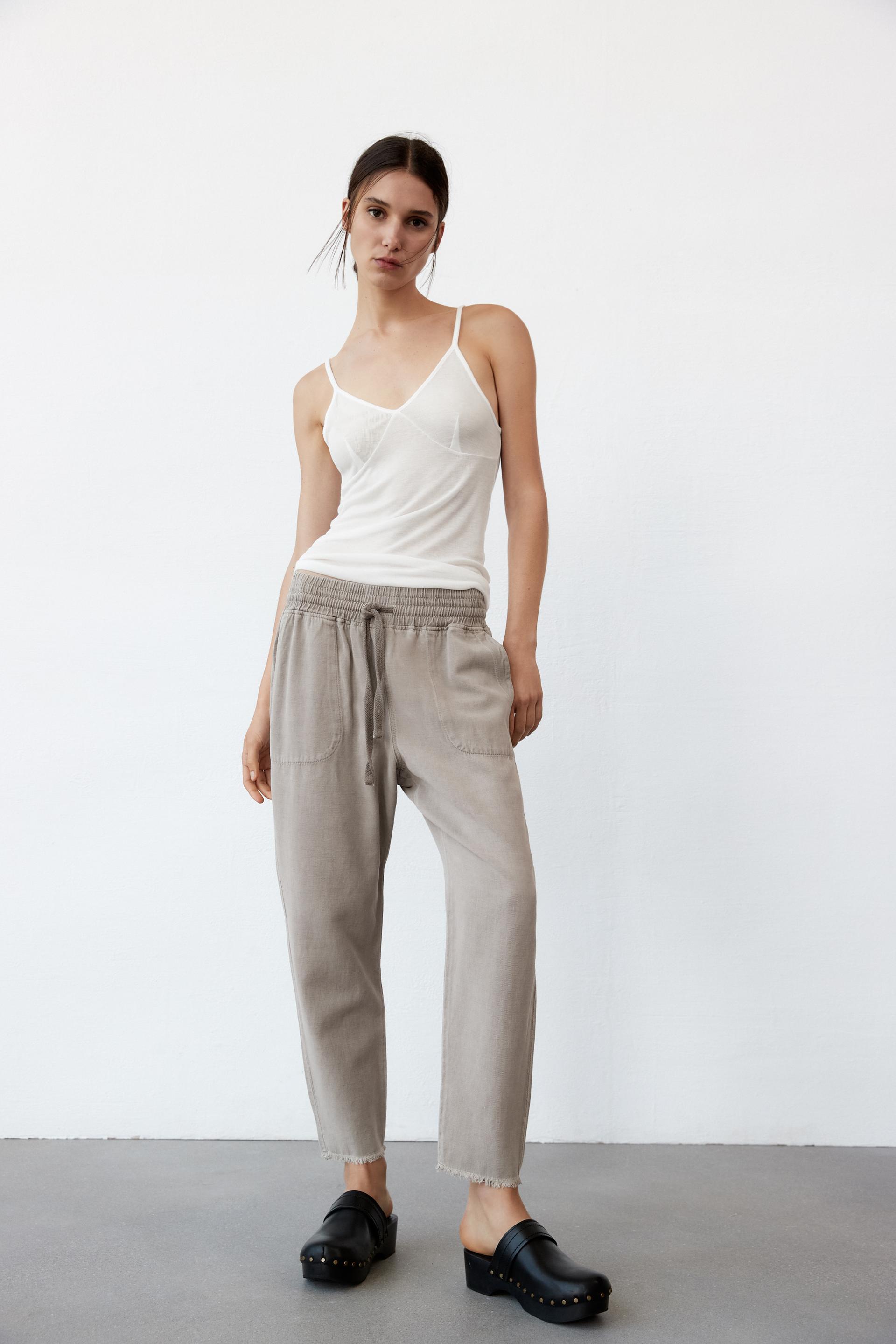 ポケット付きジョガーパンツ グリーニッシュ Zara Japan 日本 ポケット付きジョガーパンツ グリーニッシュ Zara Japan 日本