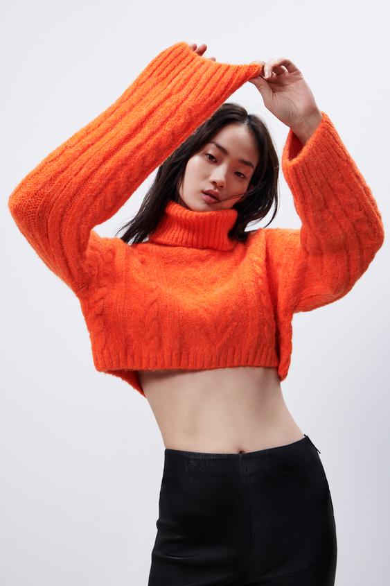 Jersey cropped ochos zara clearance