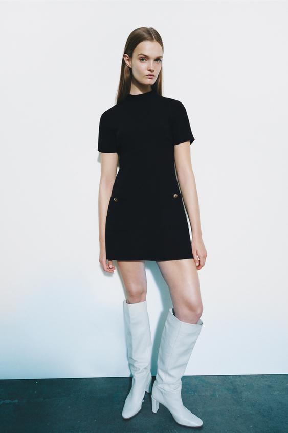 ハイネックワンピース ブラック Zara Japan 日本 ハイネックワンピース ブラック Zara Japan 日本