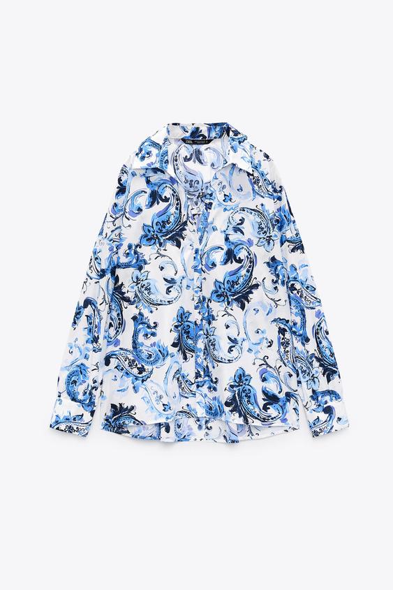 Εικόνα 3 του ΕΜΠΡΙΜΕ ΠΟΥΚΑΜΙΣΟ ΠΟΠΛΙΝΑ από Zara