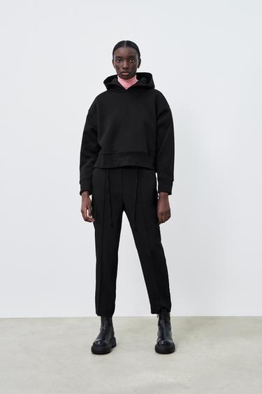 PYJAMA-STYLE TROUSERS - Black | ZARA 