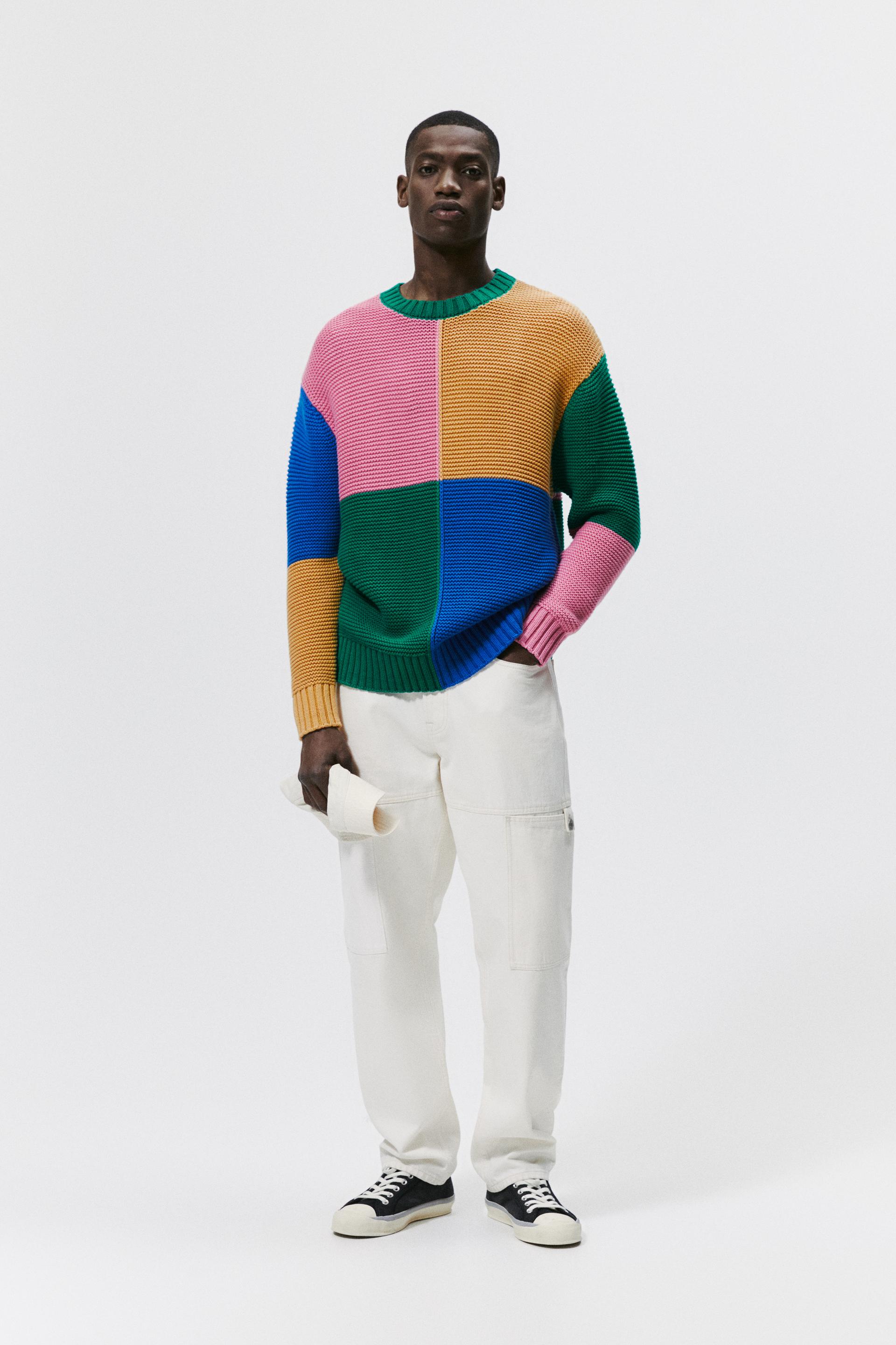 Color block sweater zara Clearance