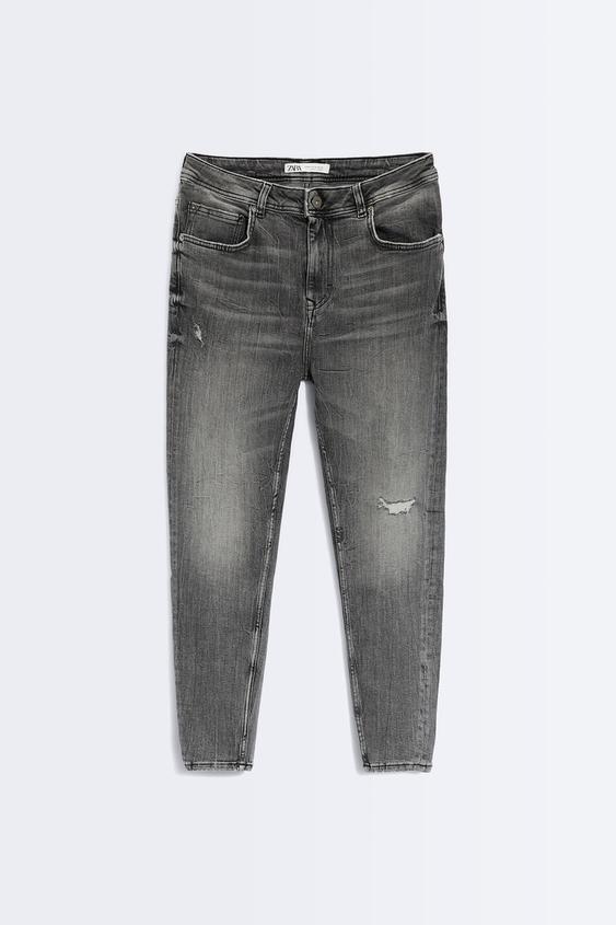 TAPERED SKINNY JEANS - Grey | ZARA Australia