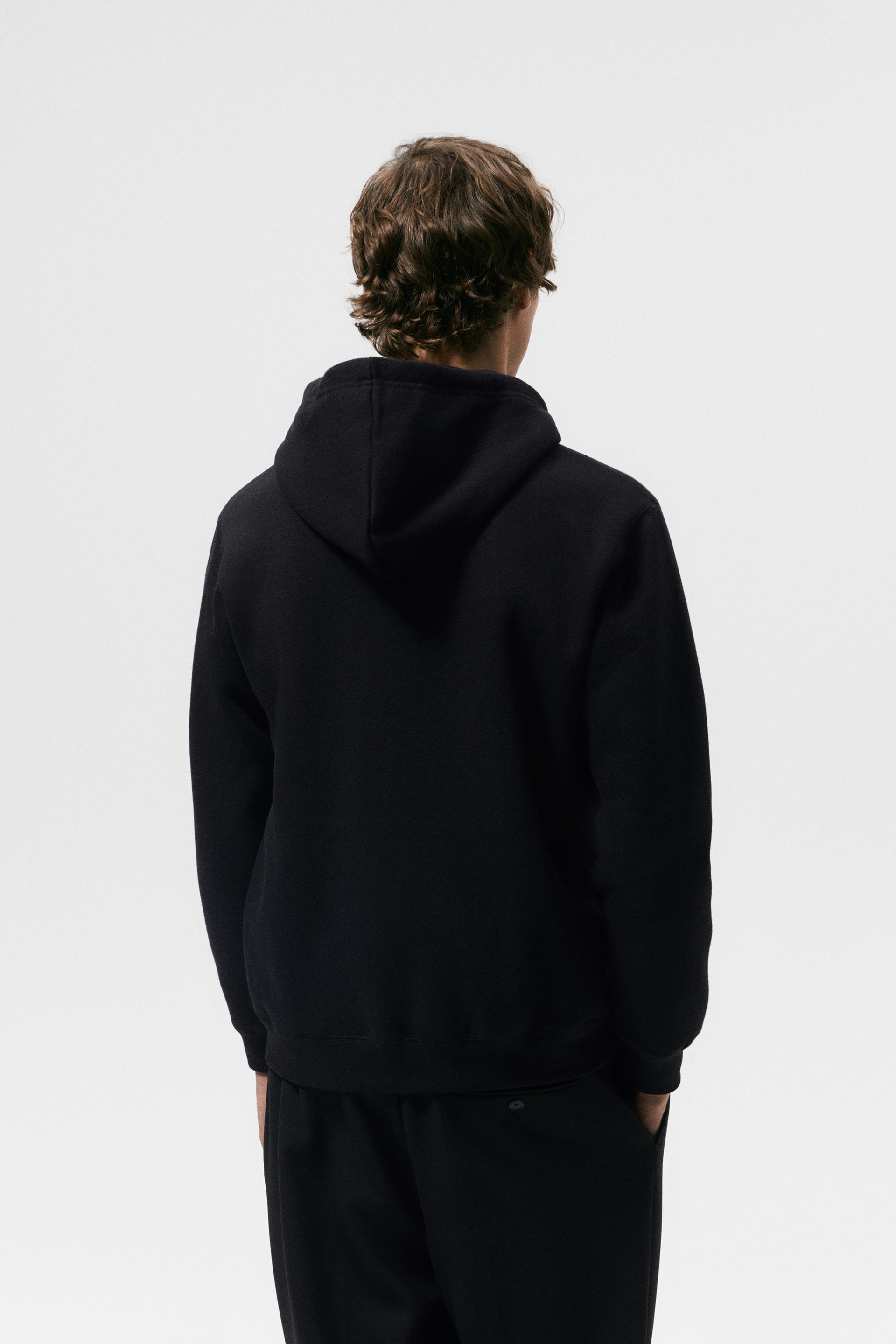 zara basic grey hoodie