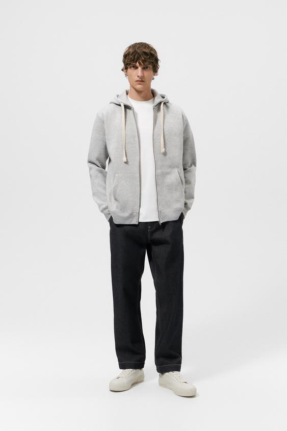 zara grey hoodie