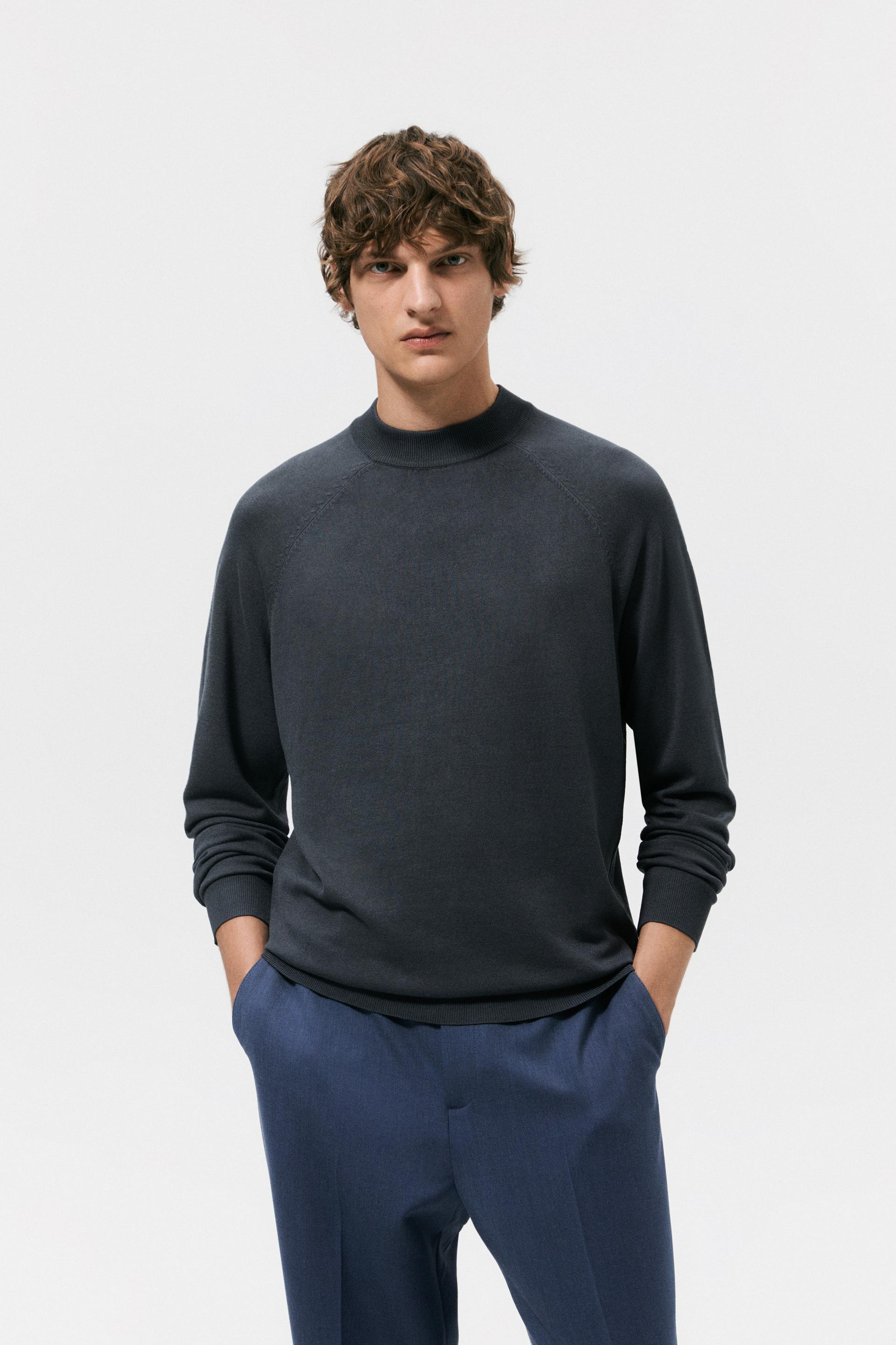 Jersey cuello perkins hombre zara clearance