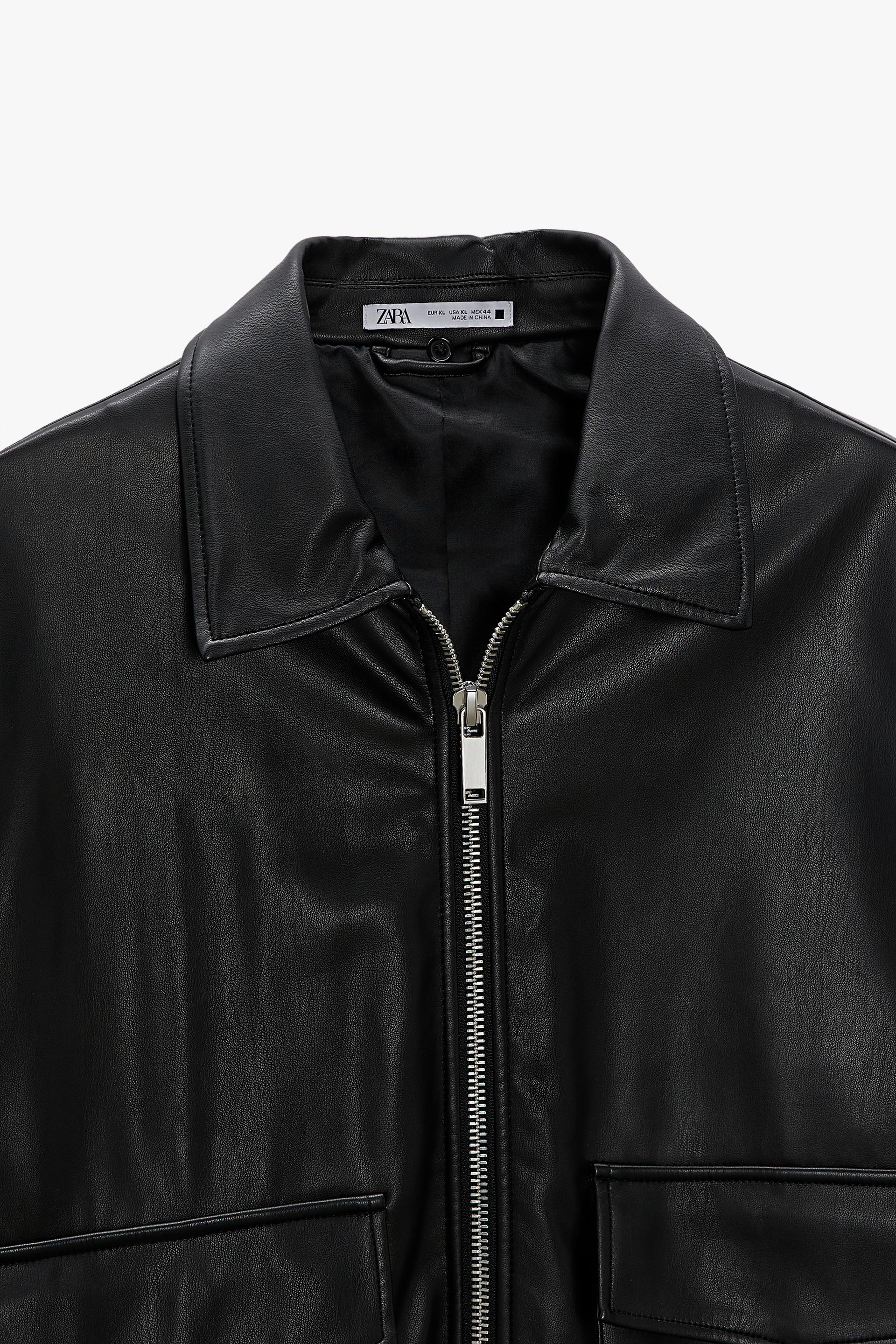 zara contrasting biker jacket