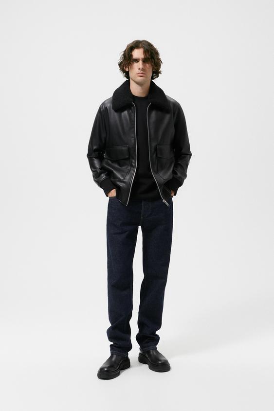 zara fake leather jacket