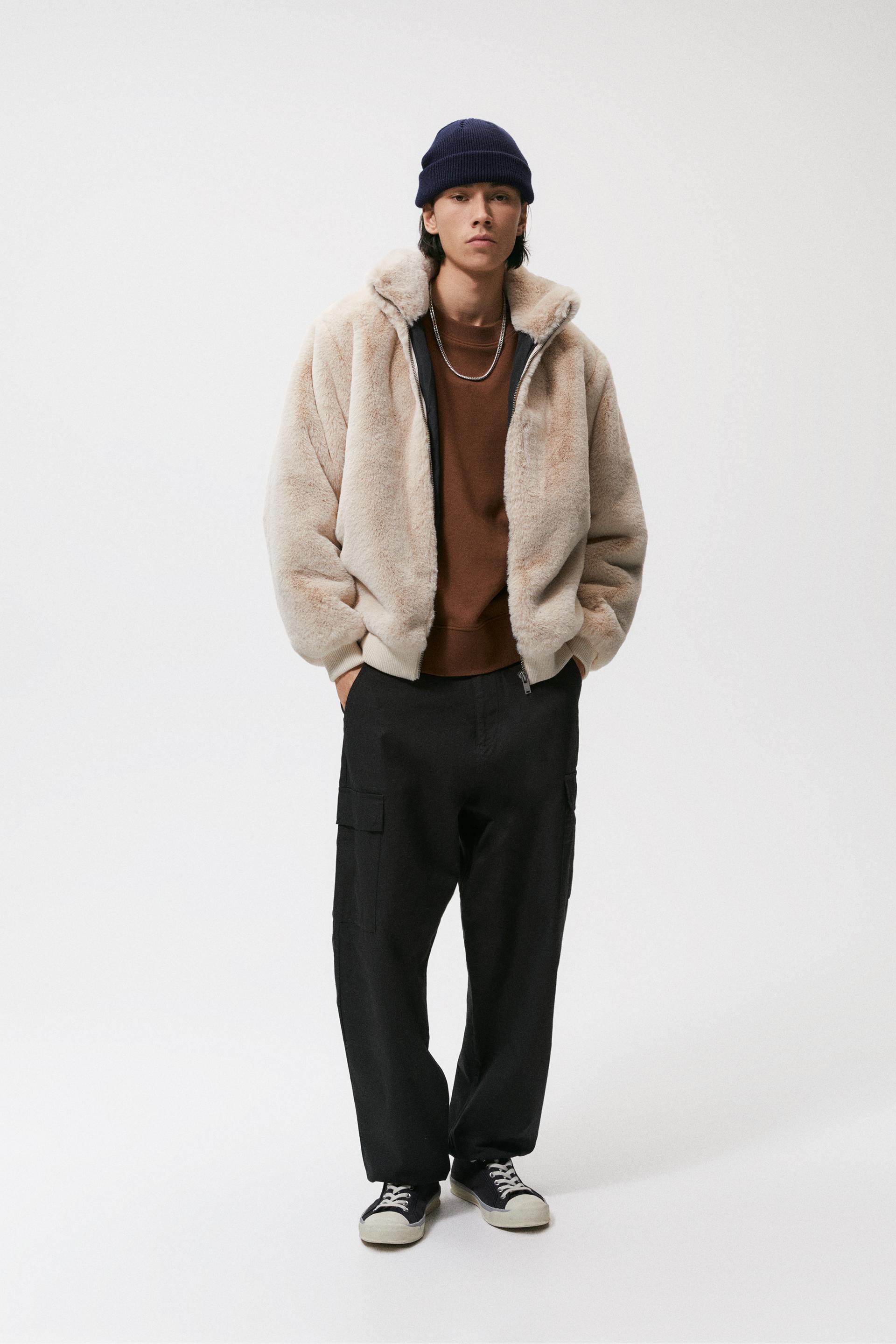 フェイクファージャケット クリーム Zara Japan 日本 フェイクファージャケット クリーム Zara Japan 日本