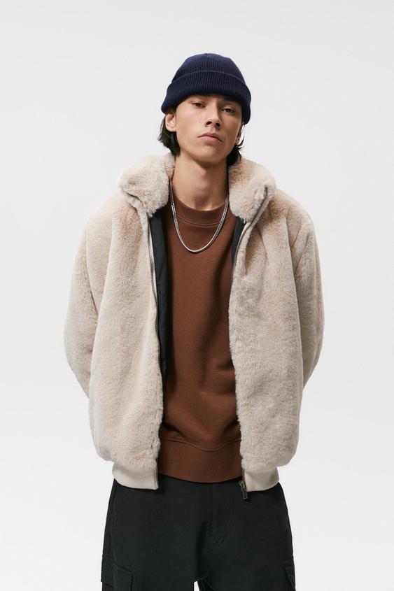 フェイクファージャケット クリーム Zara Japan 日本 フェイクファージャケット クリーム Zara Japan 日本